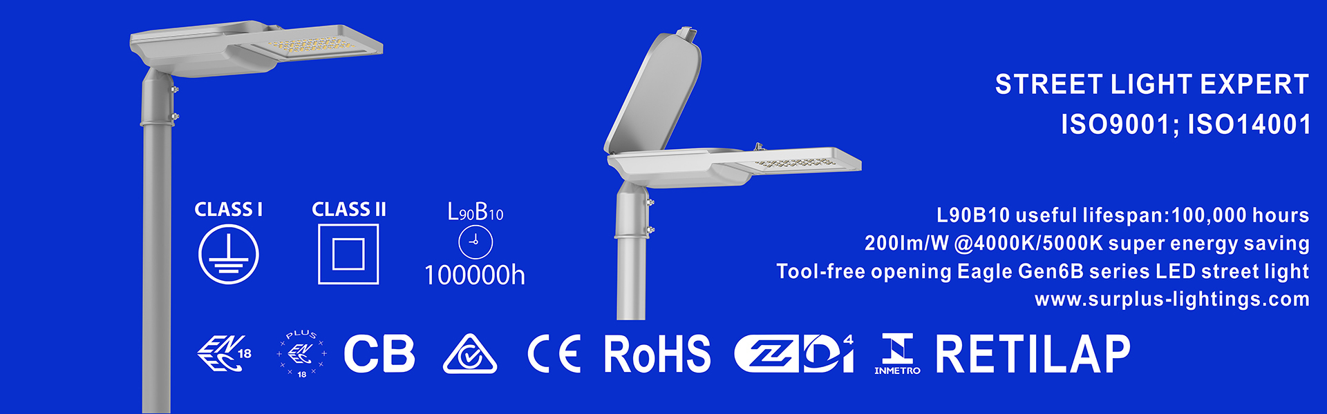 qualidade Luz de Rua Eagle Gen4 195lm/W ENEC ENEC+ CB SAA Zhaga-D4i Fábrica
