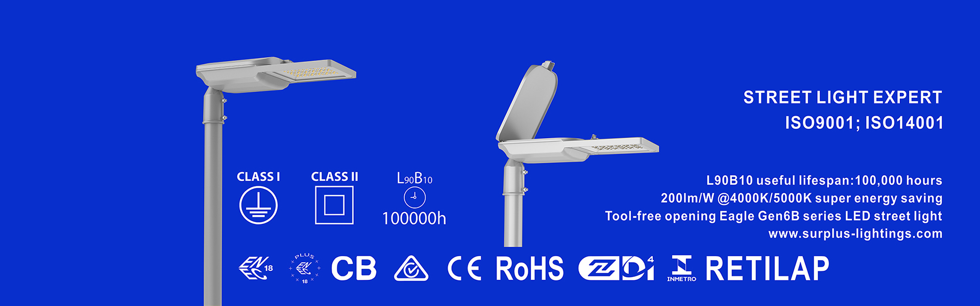 qualidade Luz de Rua Eagle Gen4 195lm/W ENEC ENEC+ CB SAA Zhaga-D4i Fábrica